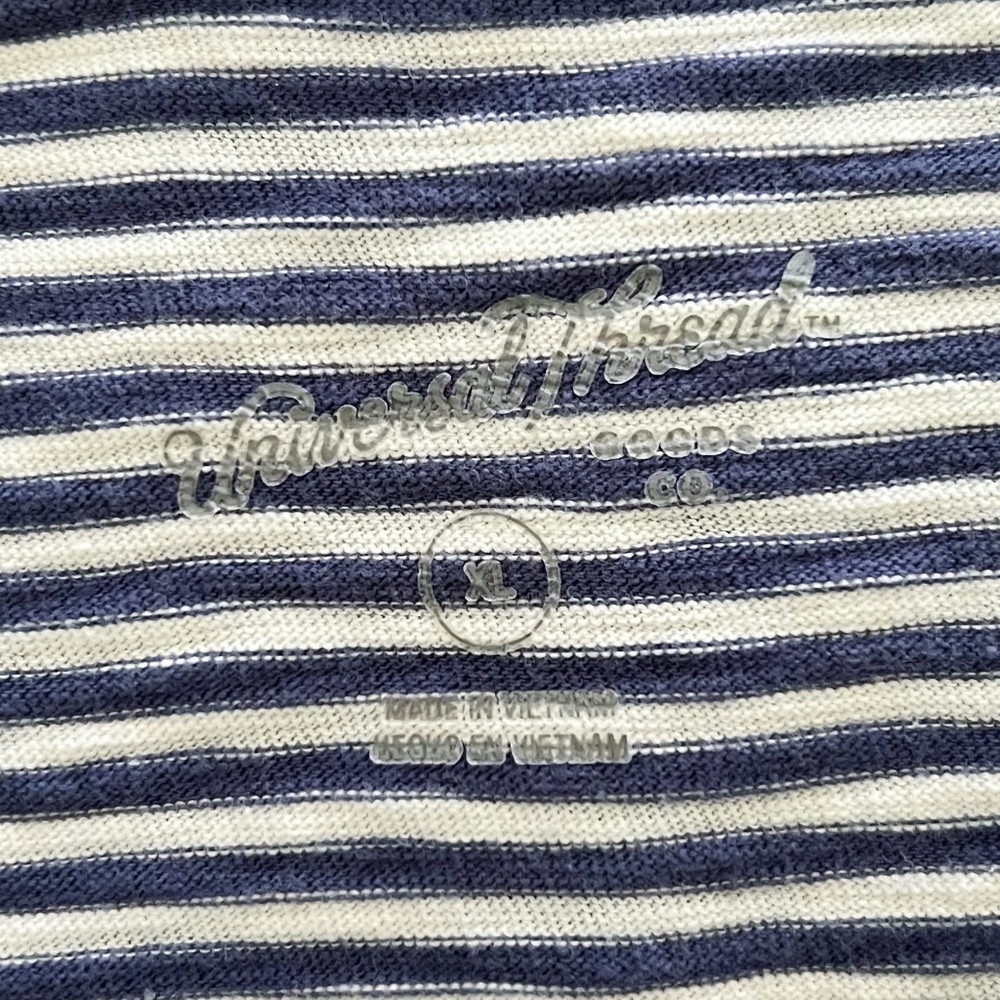 Universal Thread Blue Striped Short Sleeve Mini T-Shirt Dress - Picture 3 of 4